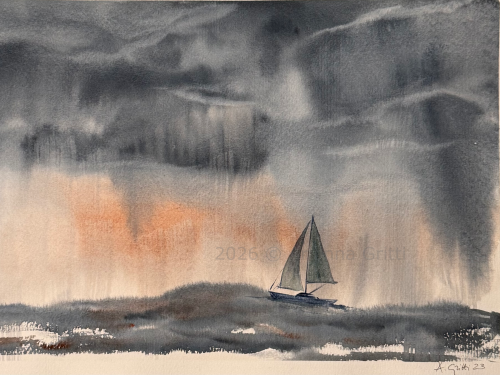 Arianna Gritti - illustrazioni e acquarelli - paesaggio ma